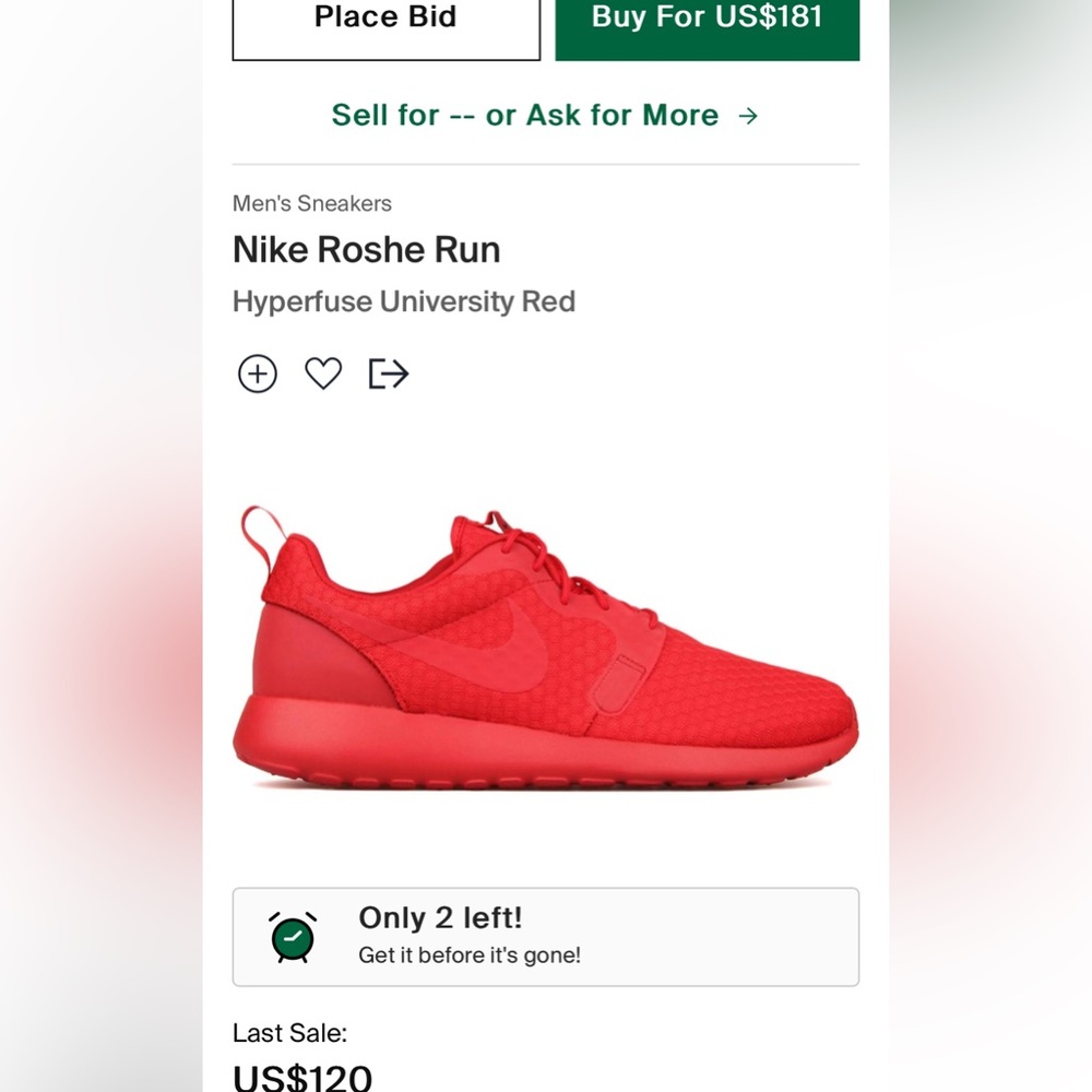 Authentic Nike Roshe One Hyperfuse ‘University Re… - image 1